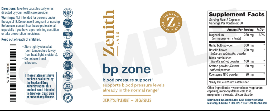 BP Zone Ingredients